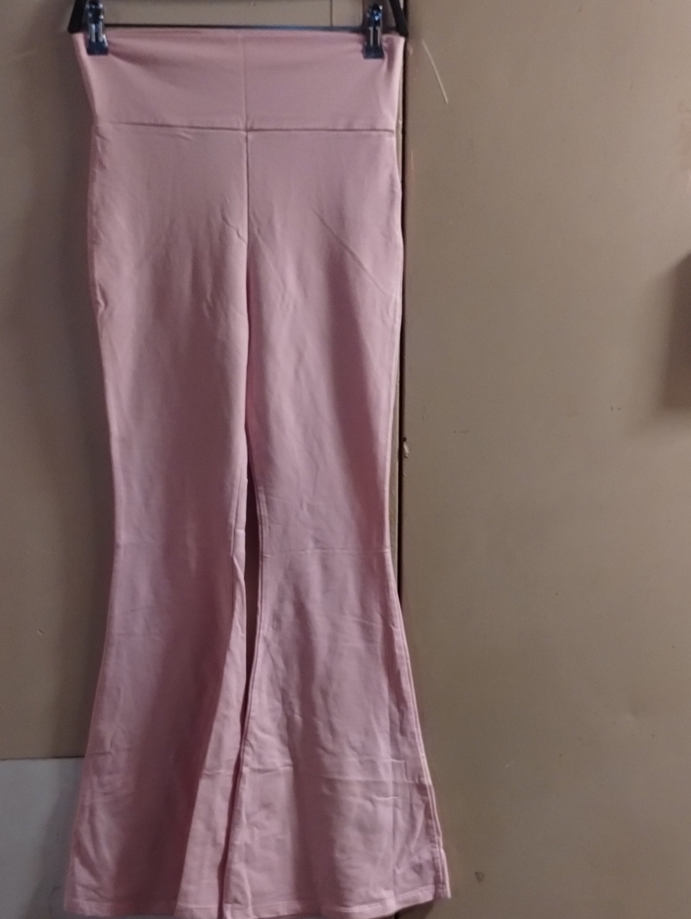High-Waist Pink Flare Pants